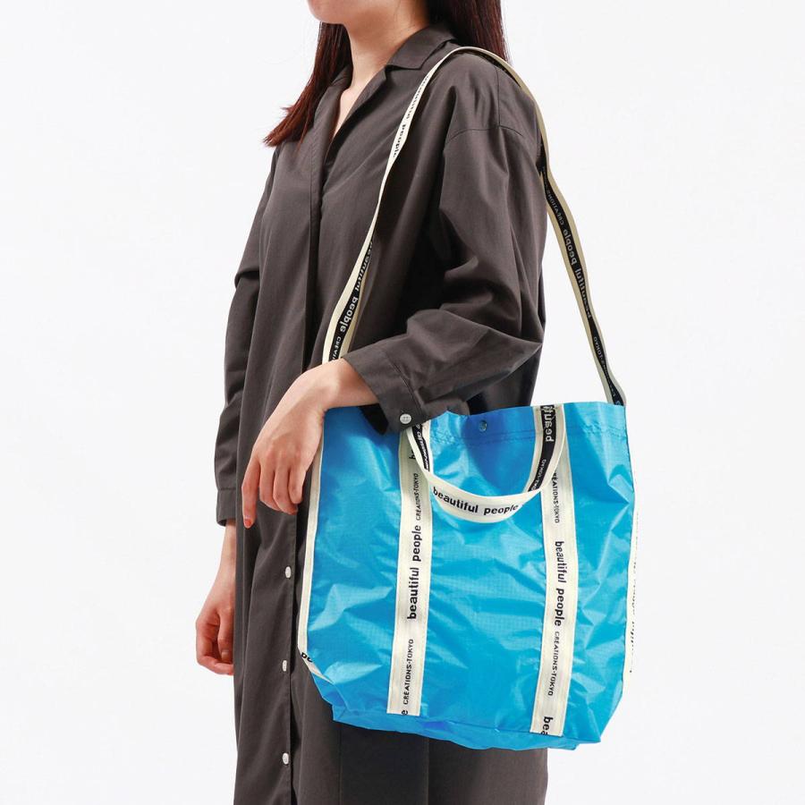 セール50%OFF ビューティフルピープル トートバッグ beautiful people sail cloth logo tape shoulder bag ショルダー 2WAY 日本製 レディース 611923｜galleria-onlineshop｜03