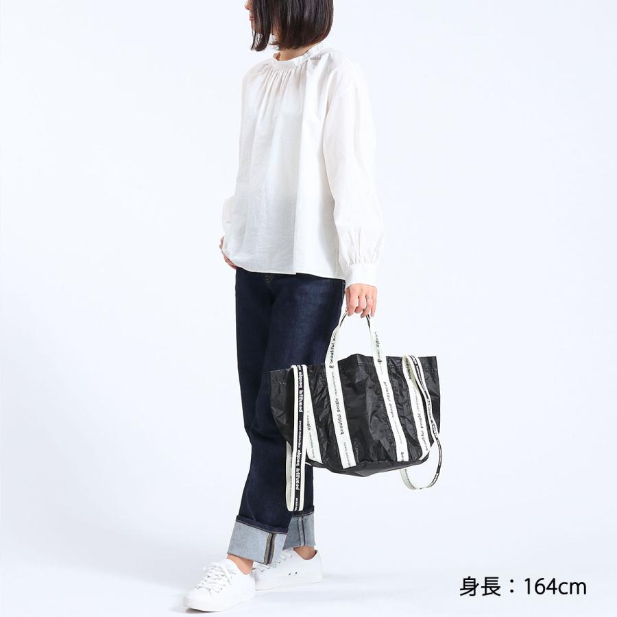 最大40%★5/15限定 ビューティフルピープル トートバッグ beautiful people sail cloth logo tape shift bag S トート 2WAY レディース 611938｜galleria-onlineshop｜07