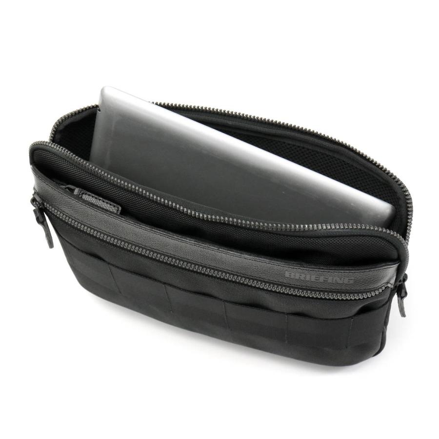 BRIEFING クラッチバッグ 黒 レザータブレット
