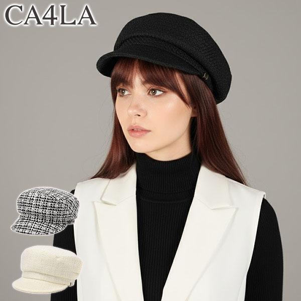 最大50%★5/15限定 CA4LA 帽子 レディース メンズ 秋冬 秋 冬 カシラ マリンキャップ ツイード UVカット 洗える シンプル 日本製 MARINES TWEED 3 COH00025 | CA4LA