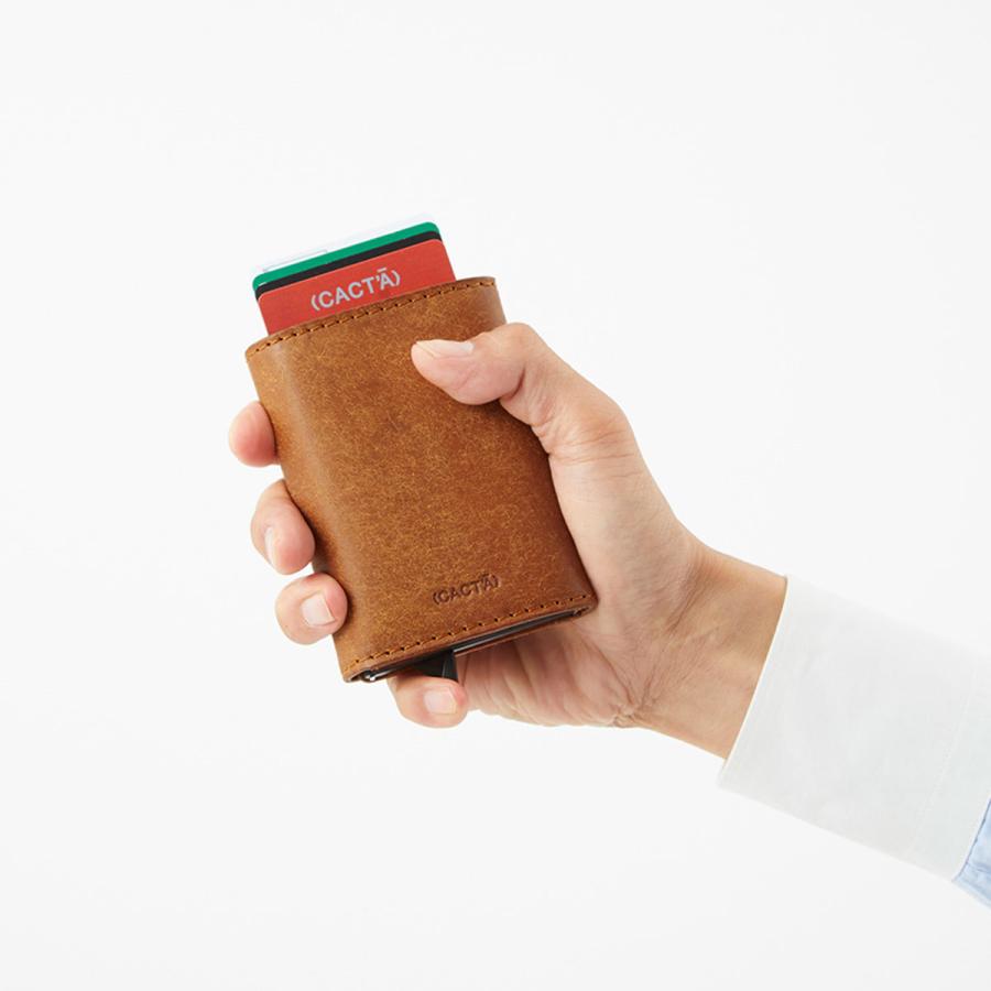 カクタ　ペイメントハンターウォレット　チョコ　レザーウォレット　ほぼ未使用 カクタ ペイメントハンターウォレット チョコ レザーウォレット