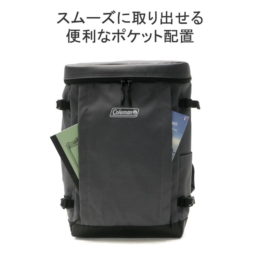 最大41%★4/29限定 公認販売店 コールマン リュック メンズ レディース 大容量 通学 シンプル 黒 30L Coleman リュックサック B4 A4 PC シールド シールド30｜galleria-onlineshop｜15