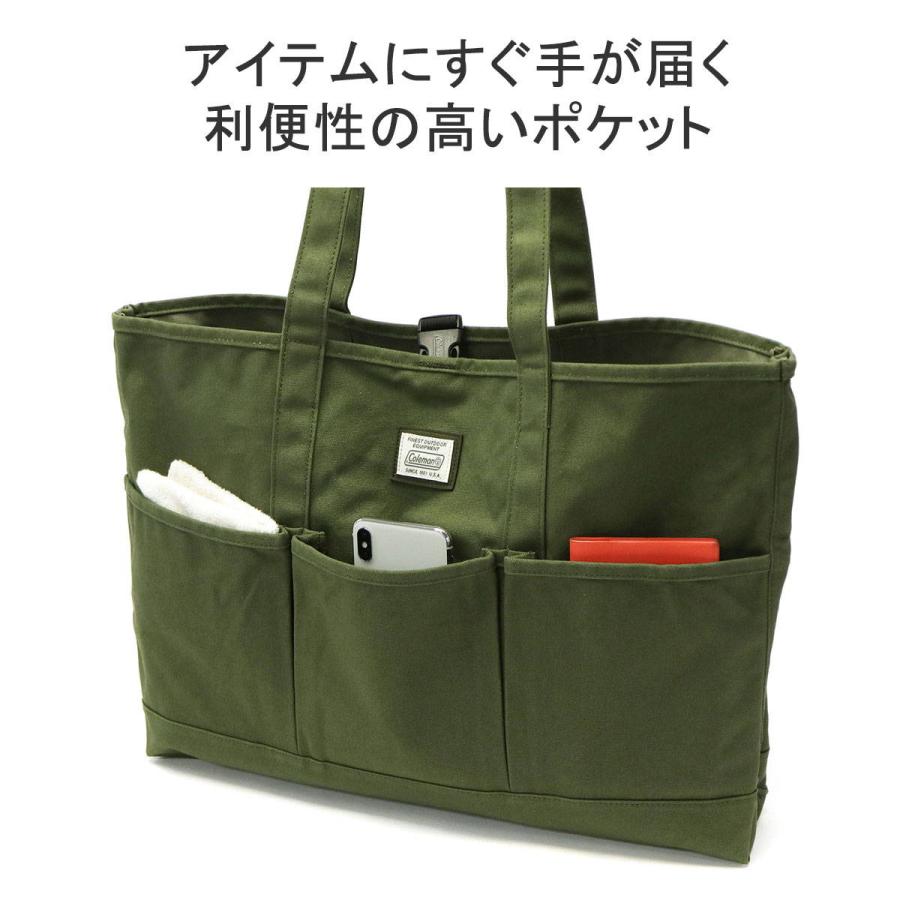 公認販売店 コールマン トートバッグ メンズ レディース 大きめ 帆布 ブランド Coleman トート バッグ 肩掛け 大容量 帆布 22L A3 B4 A4｜galleria-onlineshop｜10