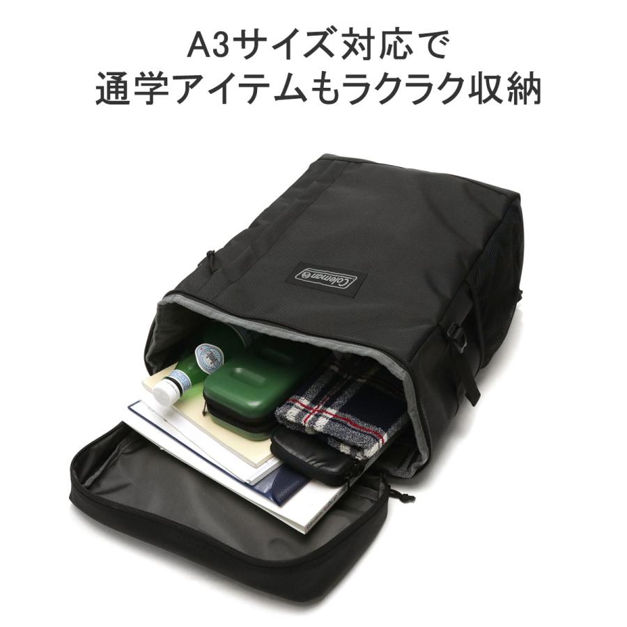 公認販売店 コールマン リュック メンズ レディース 大容量 通学 シンプル 黒 Coleman PC カジュアル 35L A3 B4 A4 シールド ライト35｜galleria-onlineshop｜09