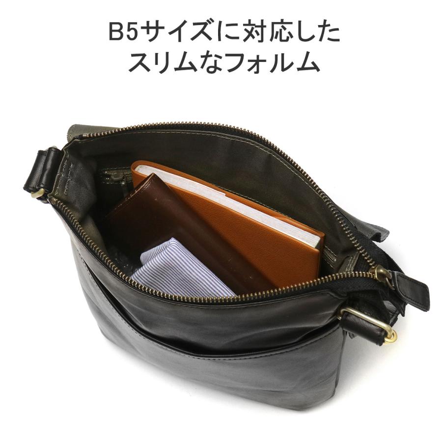 最大39%★5/1限定 ダコタブラックレーベル ショルダーバッグ メンズ レディース 本革 革 レザー Dakota BLACK LABEL 縦長 軽量 小さめ B5 ホースト3 1623804｜galleria-onlineshop｜09