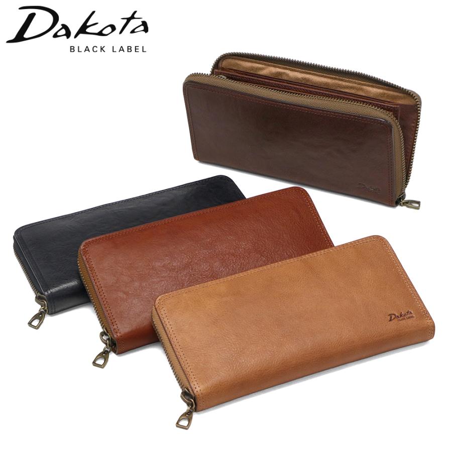 Dakota ダークブラウン レザー L字財布 Dakota BLACK LABEL 最大51%☆5/13限定 ダコタブラックレーベル 長財布