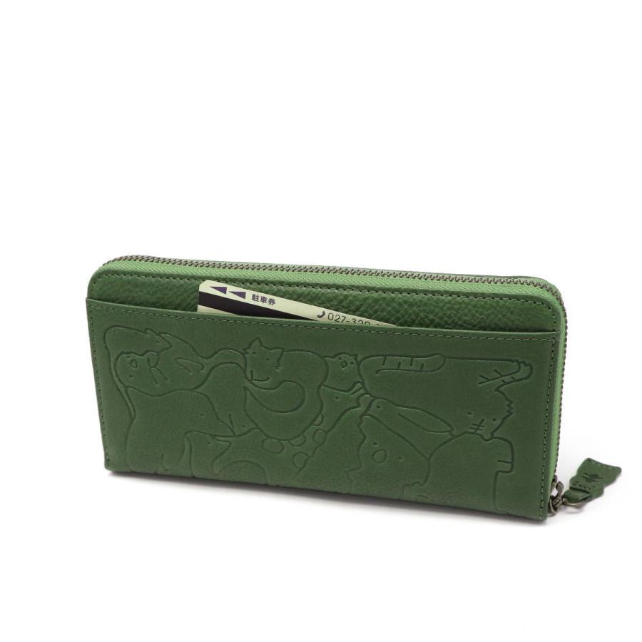 【美品】Dakota ダコタ 長財布 本革 アニマーレ ラウンドファスナー 緑 Dakota（ダコタ） 最大50%☆10/11限定 ダコタ小物+選べるノベルティ付