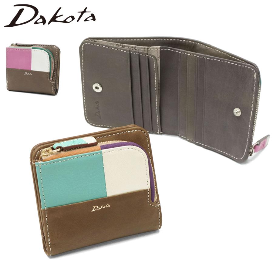 【未使用】 ダコタ レザー L字ファスナー 二つ折り財布 ブロッコ　ブラック Dakota（ダコタ） 最大46％ 限定ギフト付 二つ折り財布 ブロッコ