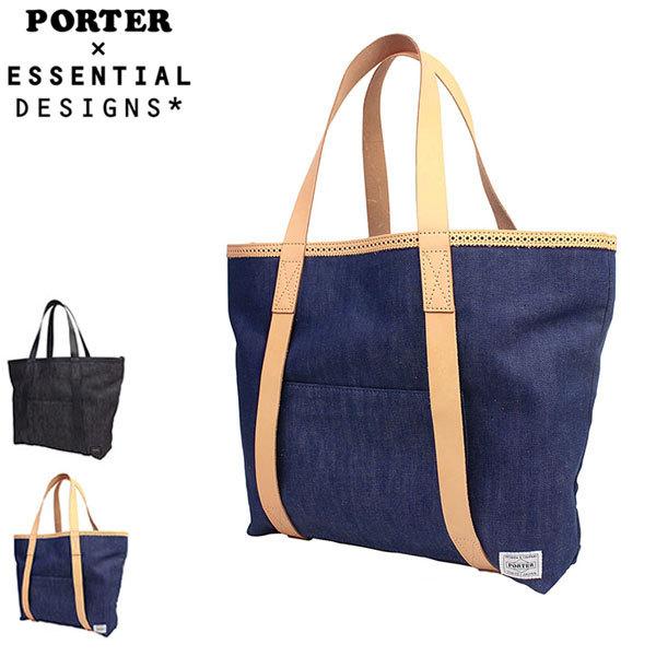 希少☆PORTER × ESSENTIAL DESIGNS デニム トートバッグ ESSENTIAL DESIGNS（エッセンシャルデザインズ） エッセンシャル