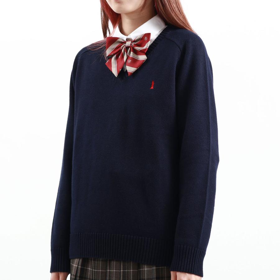 イーストボーイ セーター EASTBOY ニットプルオーバー スクールセーター 制服 ワンポイント Vネック ニット 学生 女子 レディース 2226003｜galleria-onlineshop｜08