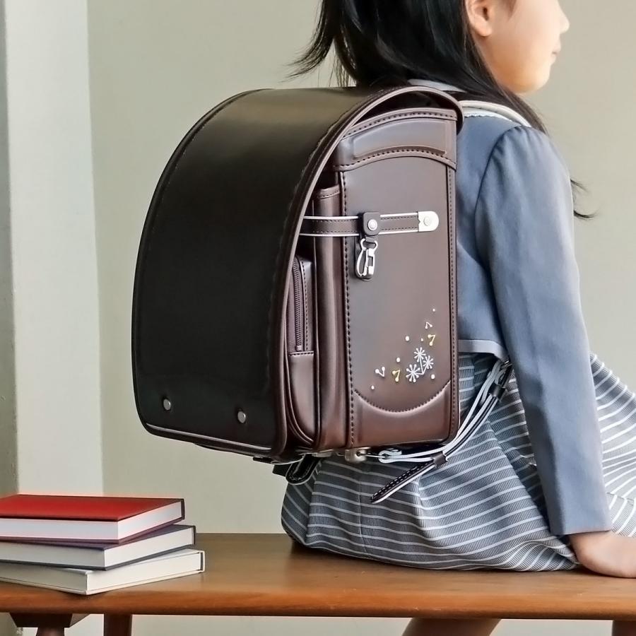 アウトレット ランドセル 女の子 クラリーノ 日本製 紺 茶 刺繍