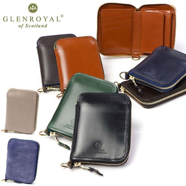 【商品レビューで＋5％】【正規品3カ月保証】 グレンロイヤル 財布 メンズ レディース コンパクト GLEN 二つ折り 本革 小銭入れあり SMALL ZIP WALLET 03-5814 GLENROYAL（グレンロイヤル） 最大51%☆1/1.4限定 正規品3カ月保証