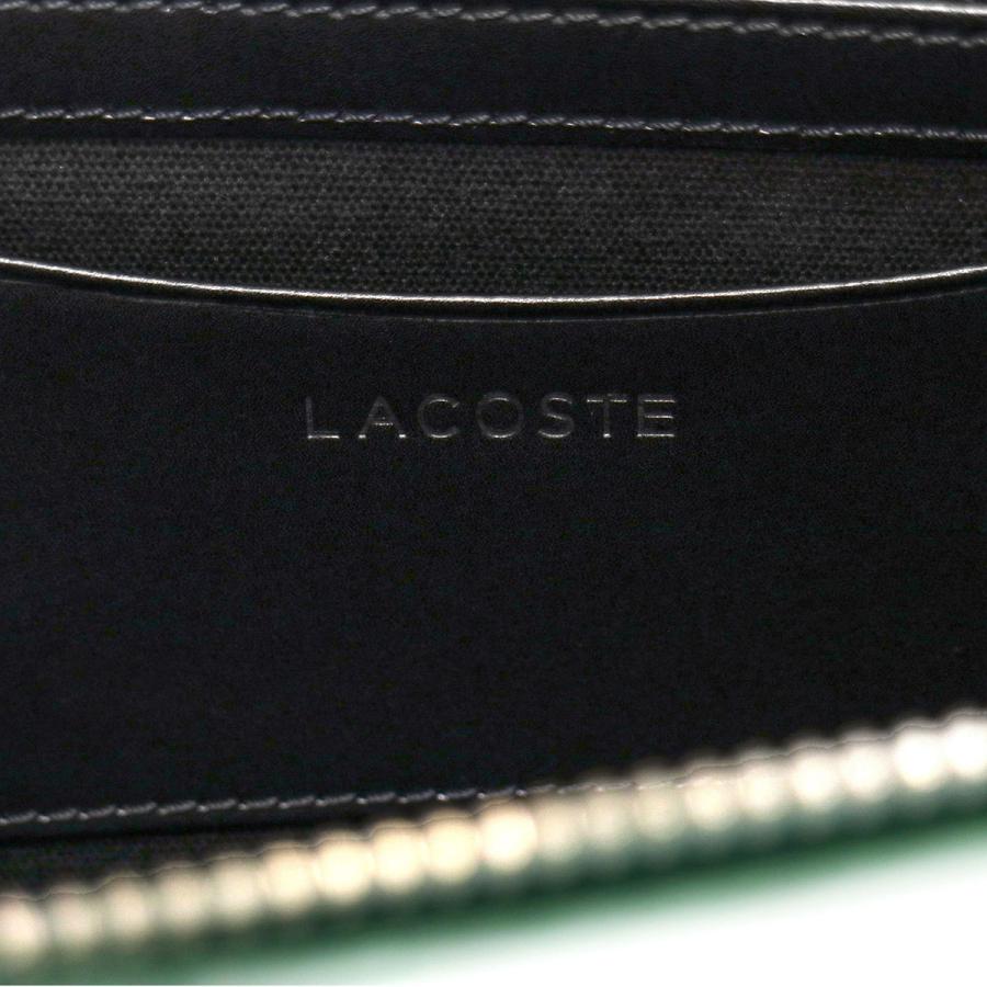 最大42%☆12/3限定 ラコステ 財布 LACOSTE レザーミニマルジップロング