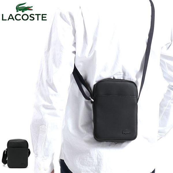 ラコステ バッグ LACOSTE ショルダーバッグ 斜めがけ MEN’S CLASSIC SLIM VERTICAL CAMERA PVC