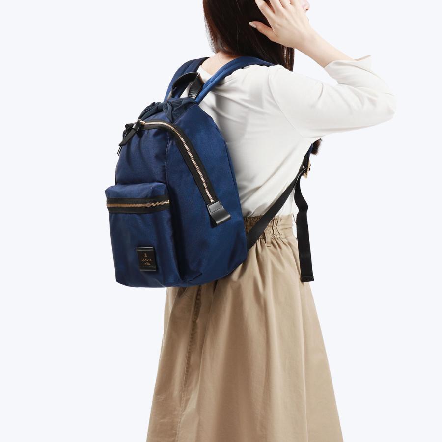 最大40%★4/28限定 ランバンオンブルー リュック レディース 通学 シンプル リュックサック 軽量 LANVIN en Bleu B5 バックパック ナイロン リボン 480211｜galleria-onlineshop｜05