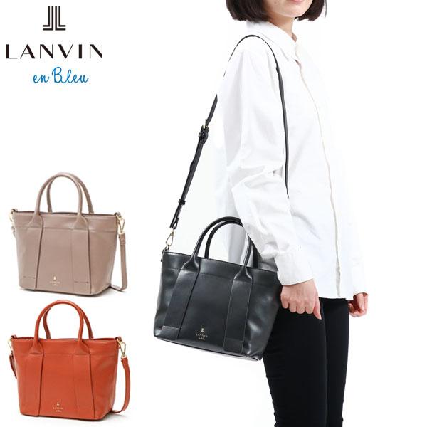ランバン LANVIN EN BLEU トートバッグ キャンバス 2way 黒 LANVIN en Bleu 最大50%☆10/7限定 ランバンオンブルー トートバッグ