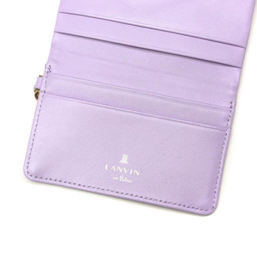 最大40%★4/28限定 ランバンオンブルー パスケース レディース 二つ折り 定期入れ LANVIN en bleu カワイイ 革 本革 ブランド 本革 ICカード ハート 484122｜galleria-onlineshop｜17