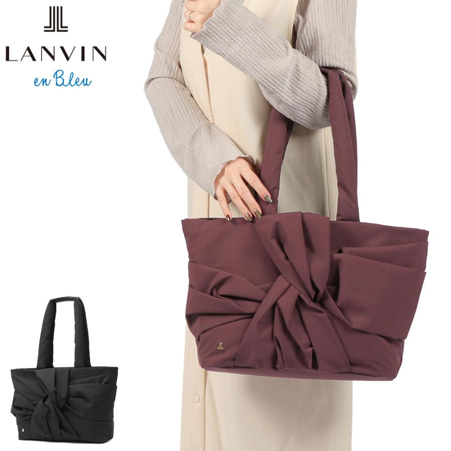 LANVIN en Bleu ランバンオンブルー ファーバッグ バケツトート トートバッグ ハンドバッグ ファー付き ロゴプリント キャンバス ベージュ ブラウン 茶 レディース 西岡店 LANVIN en Bleu 【SALE】ランバンオンブルー ハンドバッグ 大きめ