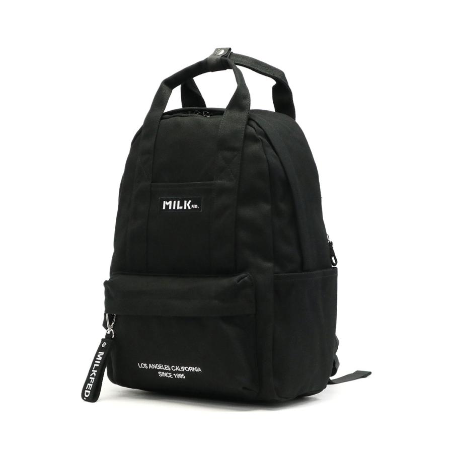 最大39%★5/1限定 ミルクフェド リュック MILKFED. バッグ EMBROIDERED BAR CANVAS BACKPACK キャンバス A4 16L レディース 103203053018｜galleria-onlineshop｜06