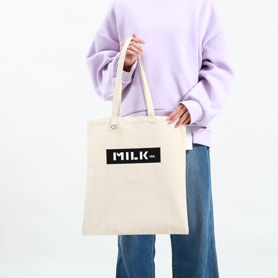 最大31%★4/28限定 ミルクフェド トート MILKFED. トートバッグ FLAT LIGHTTOTE BAR バッグ コットン 大きめ A4 軽量 レディース 103224053021｜galleria-onlineshop｜07