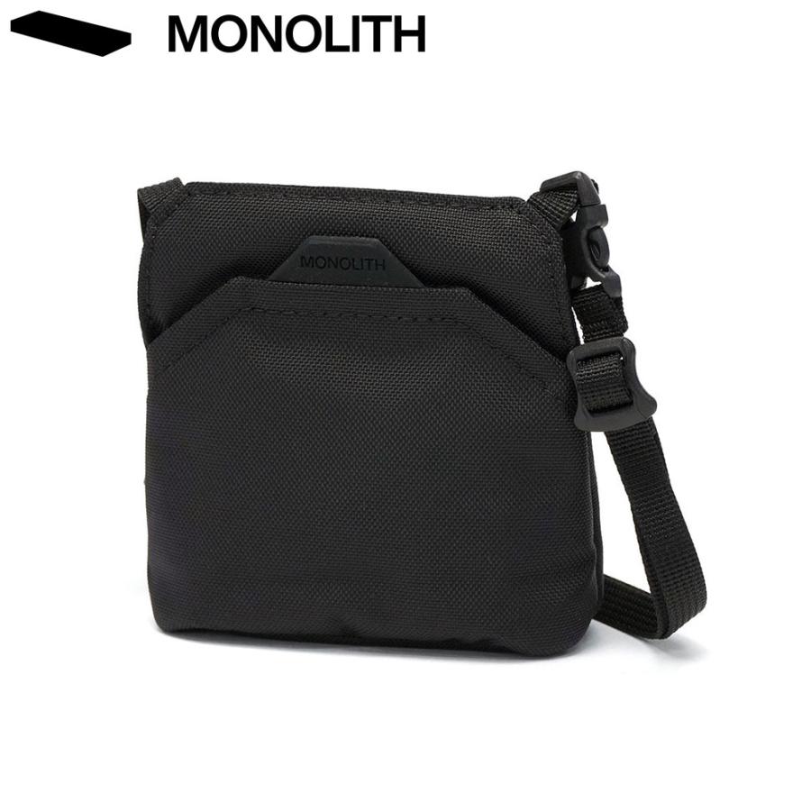 MONOLITH ブラックバッグ ジッパーポケット付き MONOLITH（モノリス） 正規品1年保証 ショルダーバッグ メンズ