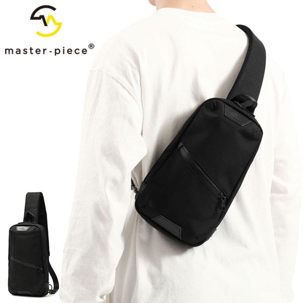 master-piece高密度ナイロン×レザー ボディバッグ ブラック master-piece（マスターピース） 最大50%☆10/15〜 正規取扱店 ボディ