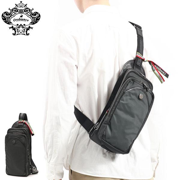 最大28%★8/30限定 日本正規品 オロビアンコ ボディバッグ Orobianco ワンショルダーバッグ SPADA-H 斜めがけ 2層 ナイロン 本革 ブランド メンズ 92168 mm 約