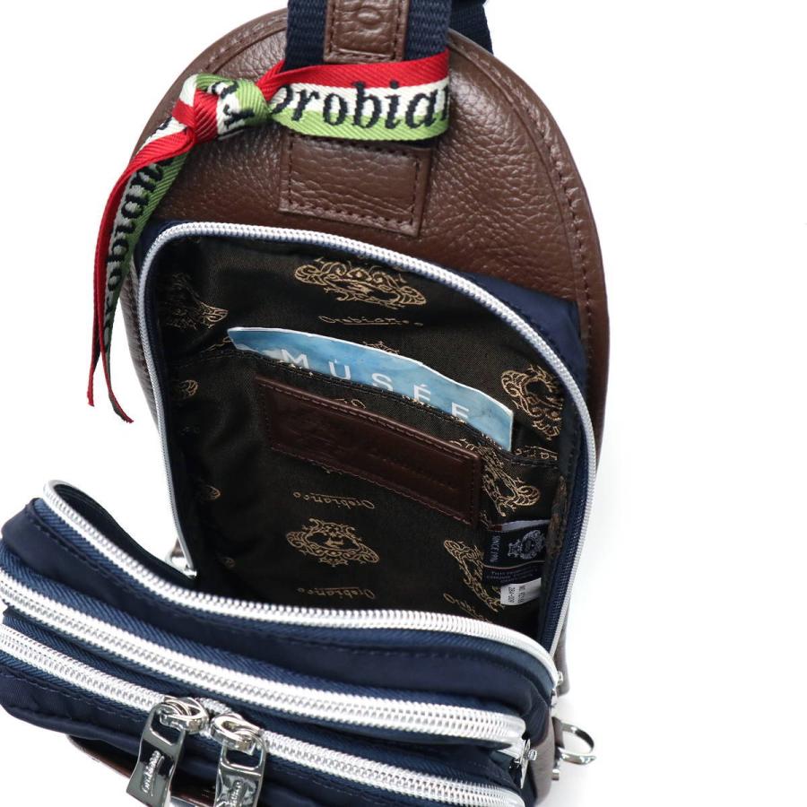 最大28%★8/30限定 日本正規品 オロビアンコ ボディバッグ Orobianco ワンショルダーバッグ SPADA-H 斜めがけ 2層 ナイロン 本革 ブランド メンズ 92168 mm 約