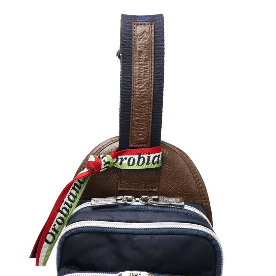 最大28%★8/30限定 日本正規品 オロビアンコ ボディバッグ Orobianco ワンショルダーバッグ SPADA-H 斜めがけ 2層 ナイロン 本革 ブランド メンズ 92168 mm 約