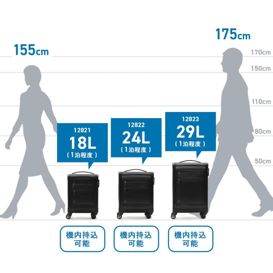 正規品10年保証 プロテカ スーツケース 機内持ち込み PROTeCA 軽量 小型 1泊 1泊2日 24L SSサイズ 旅行 日本製 フィーナRF Feena RF 12822｜galleria-onlineshop｜24