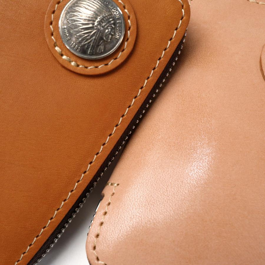 RED MOON レザーキーケース ブラウン REDMOON レッドムーン キーケース カードケース 本革 L型