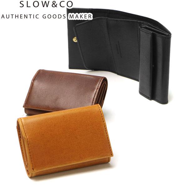 SLOW＆CO　三つ折り財布 SLOW（スロウ） 最大50%☆10/7限定 三つ折り財布 メンズ レディース 本