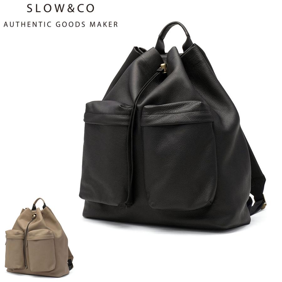 SLOW バックパック　リュック　おしゃれ　リアルレザー　本革 SLOW 最大51%☆6/14限定 リュック メンズ レディース 大容量 スロウ