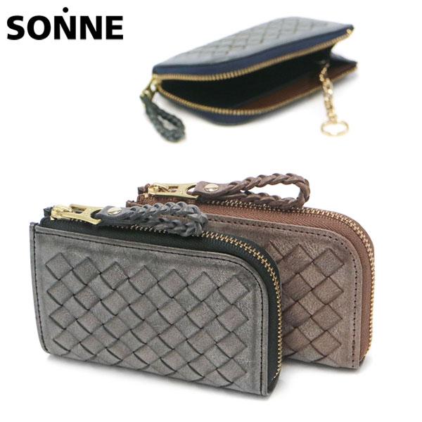 最大51%★7/17限定 ゾンネ キーケース SONNE SIBILLA シビラ マルチケース レザーメッシュ メッシュ レザー コインケース ミニ 本革 メンズ レディース SOM004 | SONNE