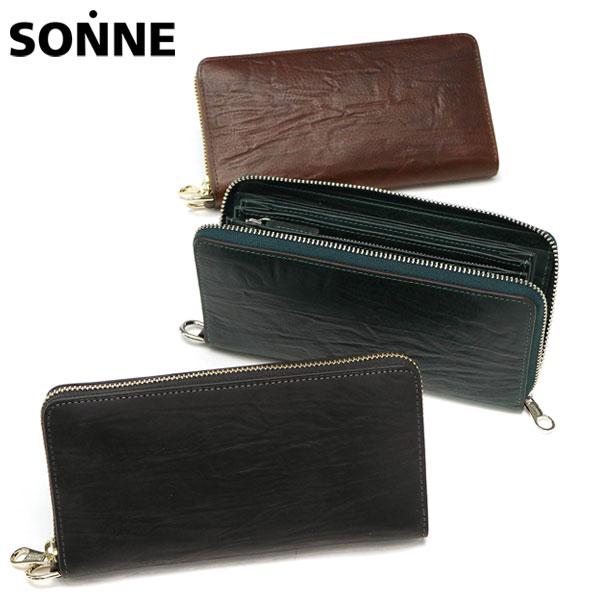 最大53%★7/12迄 ゾンネ 財布 SONNE SCIROCCO シロッコ ジップ長財布 長財布 大容量 ラウンドファスナー 小銭入れ 本革 革 レザー メンズ SOD001B | SONNE