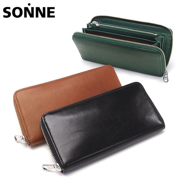 最大50%★7/15限定 ゾンネ 財布 メンズ ブランド SONNE 長財布 本革 革 羊革 レザー おしゃれ シンプル かっこいい 上品 大人 ラウンドファスナー SOS001A | SONNE