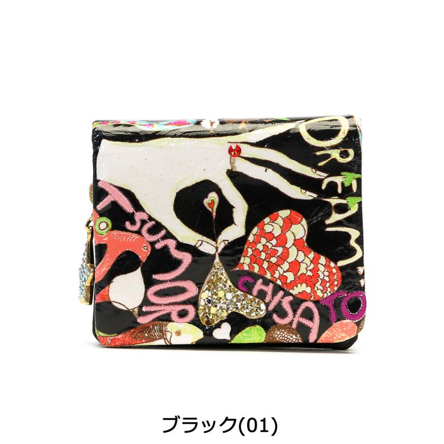 レビュー高評価の商品!レビュー高評価の商品!ツモリチサト 二つ折り財布 Tsumori Chisato CARRY 財布 ハッピースタッフ 二つ折り 小銭入れ ミニ 小さめ コンパクト 本革 レディース 57525 財布、帽子、ファッション小物 ツモリチサト 二つ折り財布 ミニ コンパクト ウォレット レザー 刺繍 音楽