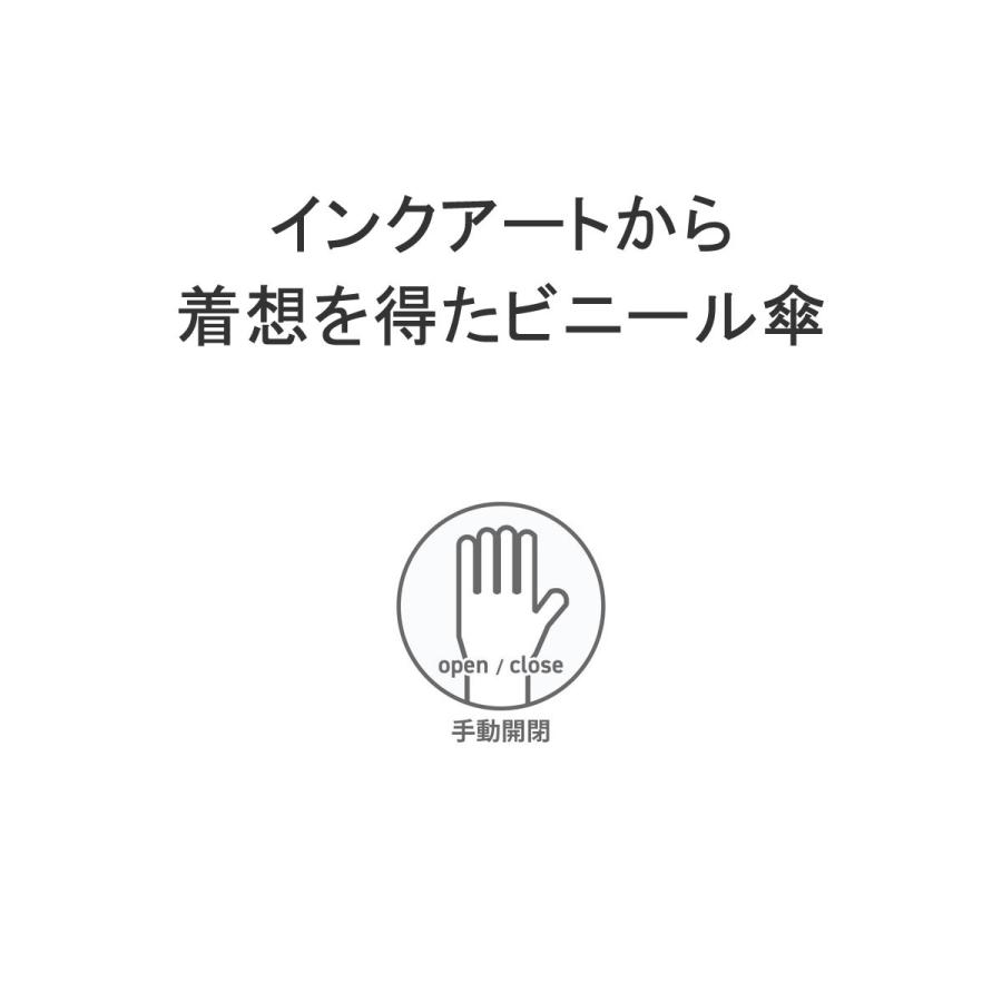 最大40%★5/15限定 Wpc. 傘 レディース おしゃれ Wpc ダブリュピーシー ワールドパーティー 長傘 雨傘 ジャンプ傘 ビニール傘 61cm 透明 インクアートアンブレラ｜galleria-onlineshop｜09