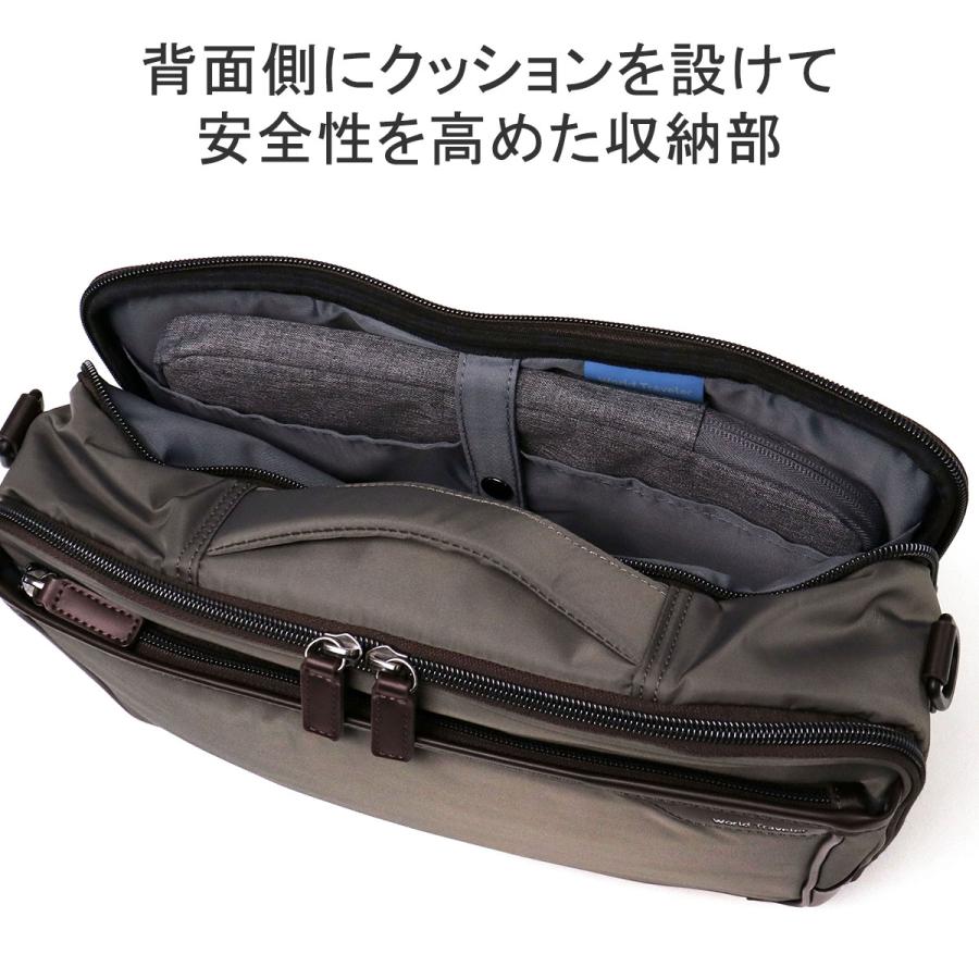 ワールドトラベラー ブリーフケース メンズ 軽量 World Traveler ビジネスバッグ 2WAY ショルダーバッグ 通勤 A4 8L 2層 クロトS 17474｜galleria-onlineshop｜09