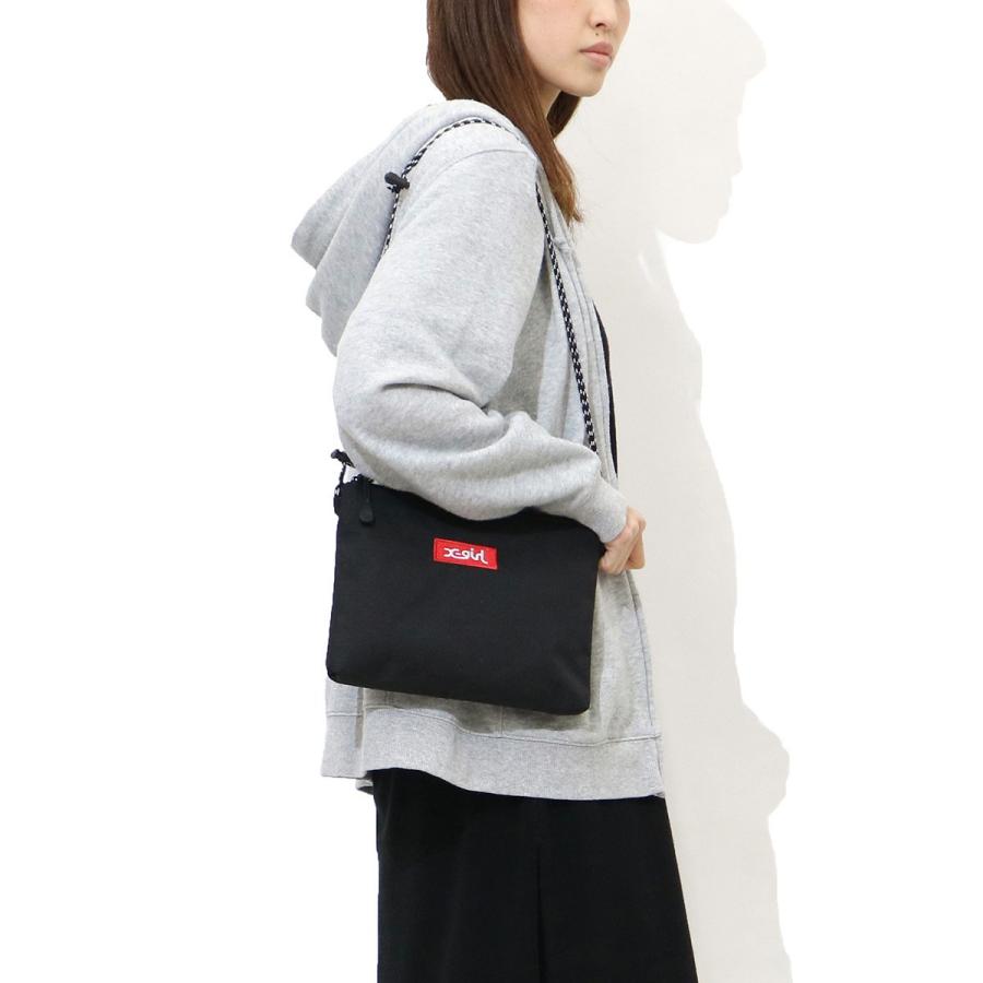 最大31%★4/28限定 エックスガール サコッシュ X-girl ショルダー 斜め掛け BOX LOGO SACOCHE 黒 レディース 05175060｜galleria-onlineshop｜04