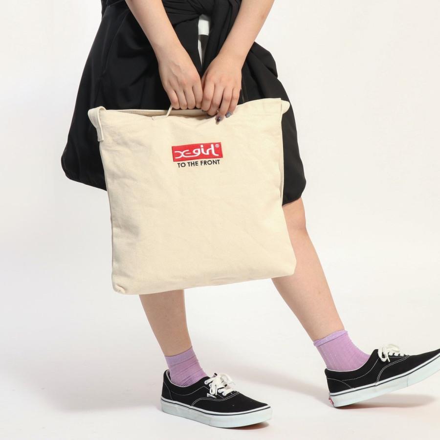 エックスガール バッグ X-girl トートバッグ BOX LOGO 2WAY TOTE 2way トートバッグ レディース 斜めがけ 05181059 レディース｜galleria-onlineshop｜07