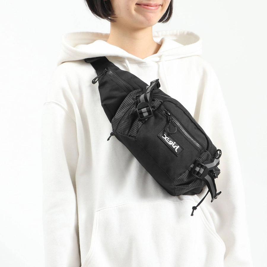 エックスガール バッグ X-girl ウエストバッグ RUBBER BOX LOGO HIP BAG ウエストポーチ ボディバッグ 軽量 女子  レディース 105214053004