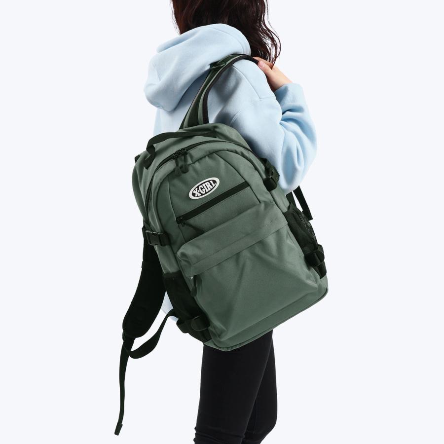 エックスガール リュック レディース リュックサック 通学 通勤 X-girl バッグ 軽量 A4 19.5L OVAL LOGO BACKPACK 105231053007 105222053001｜galleria-onlineshop｜05