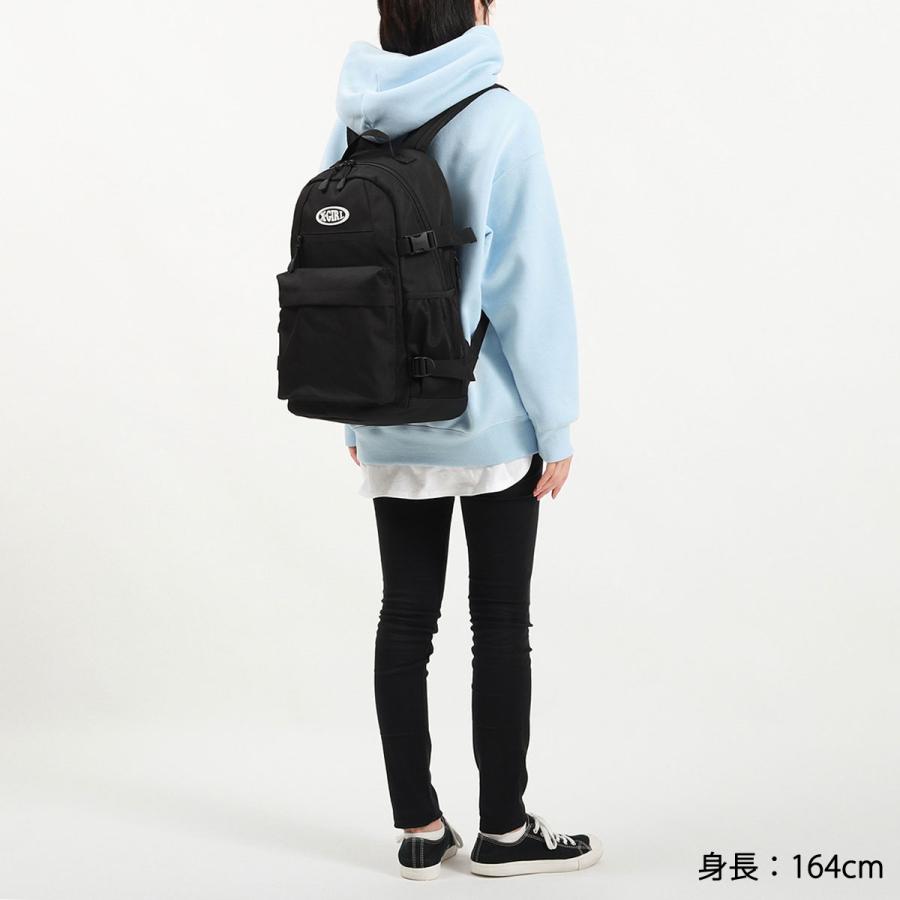 エックスガール リュック レディース リュックサック 通学 通勤 X-girl バッグ 軽量 A4 19.5L OVAL LOGO BACKPACK 105231053007 105222053001｜galleria-onlineshop｜07