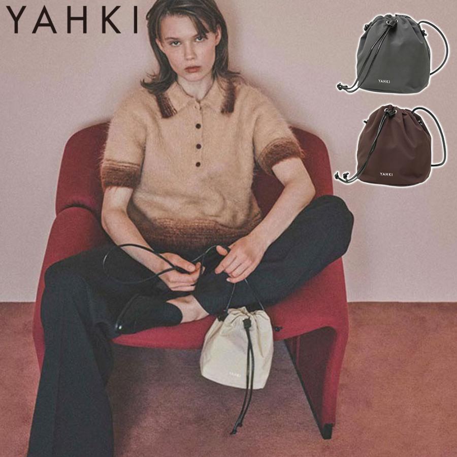 最大50%★10/7限定 ヤーキ ショルダーバッグ レディース 斜めがけバッグ YAHKI 軽量 巾着バッグ ミニショルダー ドローストリングバッグ CROSSBODY BAG YH-817 | YAHKI