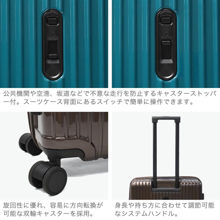 最大51%★4/22〜 特典付 エース スーツケース ACE Lサイズ キャリーケース クレスタ 60L 73L 4輪 拡張 キャスターロック クレスタS 09162 爆買の画像