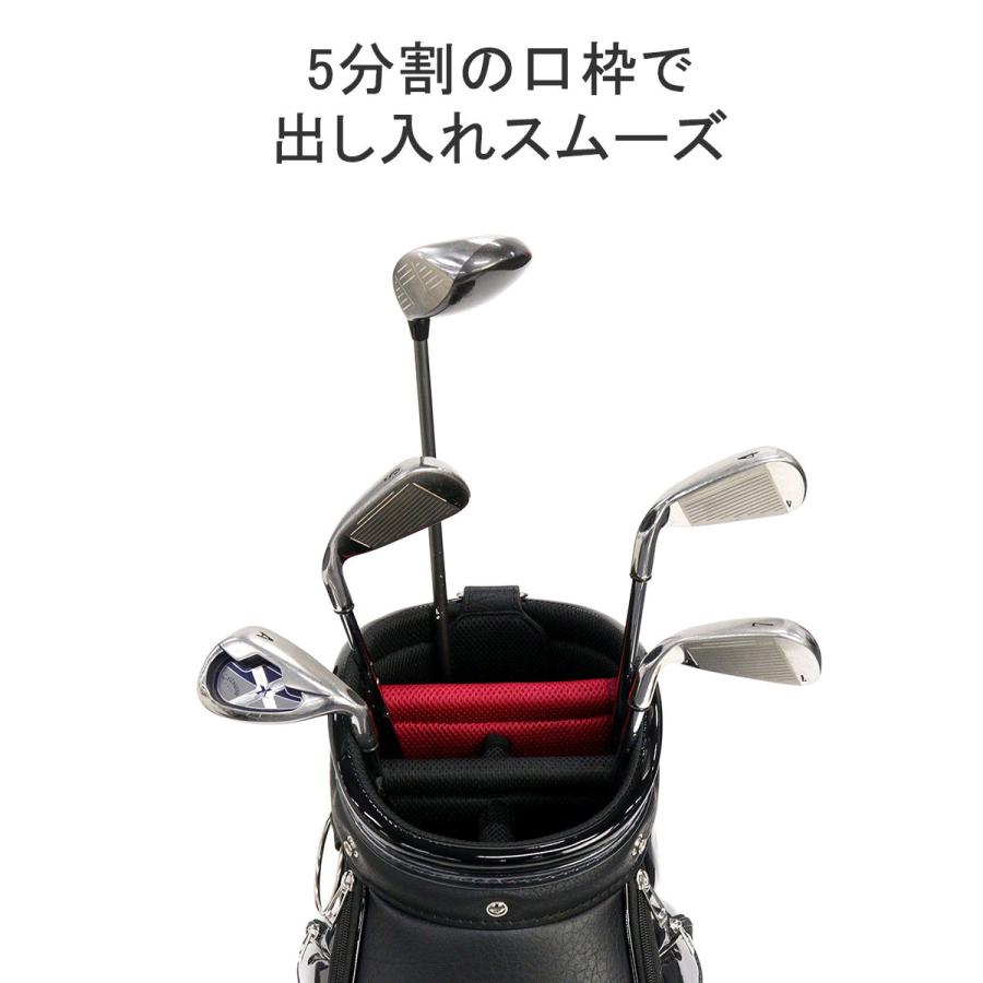 【極上美品】adabat キャディーバックブラック エナメル 5口 adabat アダバット キャディバッグ 【セール25%OFF】 メンズ