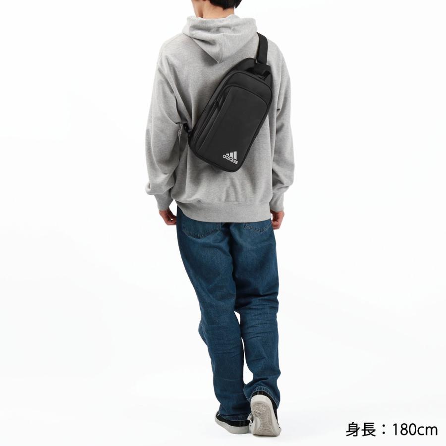   Jeans ブラックボディバッグ adidas（アディダス） ボディバッグ 斜めがけ ワンショルダー スリング