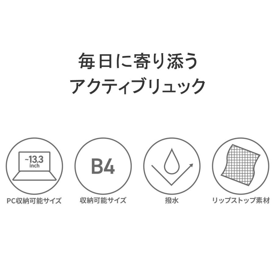 最大36%★6/6限定 アネロ グランデ リュック メンズ レディース 通学 anello GRANDE おしゃれ 40L ノートPC B4 男子 女子 通学リュック 大きめ GTH2571Z｜galleria-store｜09