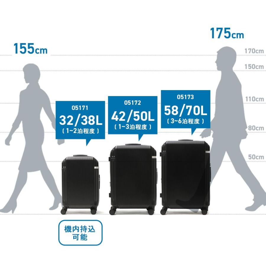 最大41%★6/2限定 5年保証 エーストーキョー スーツケース Mサイズ 軽量 拡張 ストッパー ace.TOKYO 静音 42L 50L 1〜3泊 TSA ハード ペンテックス 05172｜galleria-store｜24
